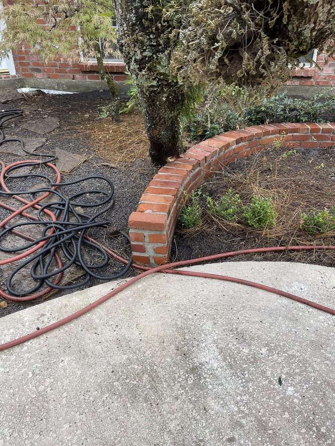 Large estate driveway after pressure washing
